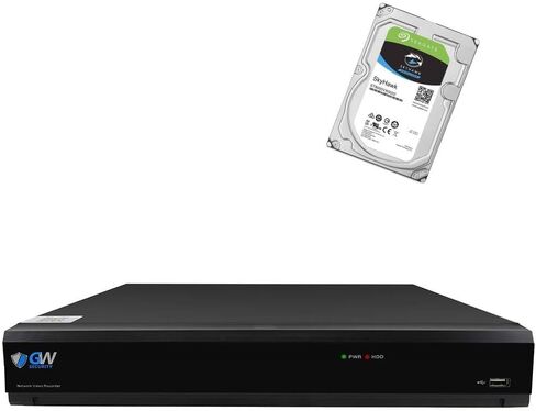 GW Security 16 Channel 8MP 4K 5-in-1 HD-TVI CVI AHD CVBs DVR Video Recorder Alone with Pre-installed 4TB Hard Drive, Support Face/Human/Vehicle Smart AI Detections (GW9516XVRAI 4TB) in Saudi Arabia