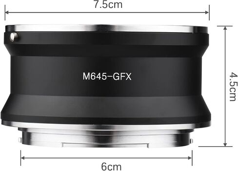 Andoer M645-GFX محول عدسة الكاميرا بديل لعدسة Mamiya 645 لكاميرات Fujifilm G Mount GFX100 GFX50S GFX50R GFX100S in Saudi Arabia