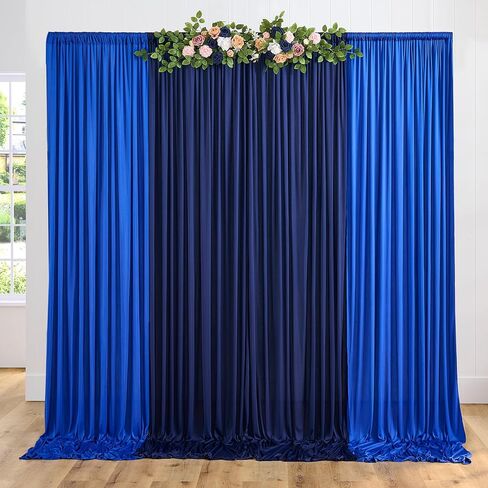 10x10ft Black Backdrop Curtains and Red Backdrop Curtains Panels, Black and Red Backdrop Drapes for Party Home Decoration Supplies, 4 Panels * 2.5x10FT in Saudi Arabia