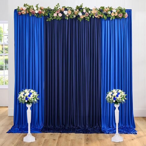 10x10ft Black Backdrop Curtains and Red Backdrop Curtains Panels, Black and Red Backdrop Drapes for Party Home Decoration Supplies, 4 Panels * 2.5x10FT in Saudi Arabia