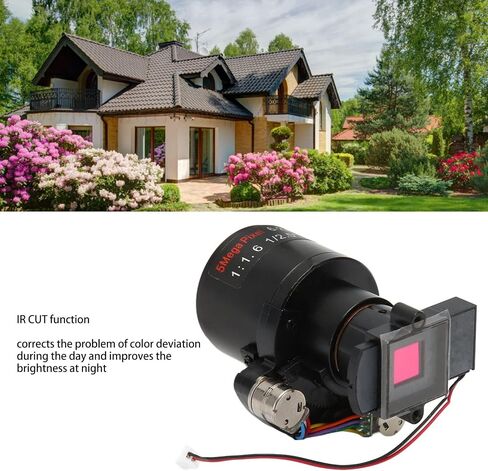 Sonew Motorized Zoom Lens, 6?22mm 5MP Length High Precision, Auto Zoom Autofocus, IR Correction, D14 Mount Fixed Industrial Lens, 500MP, F2.2 in Saudi Arabia