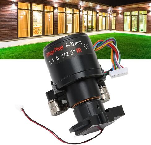 Sonew Motorized Zoom Lens, 6?22mm 5MP Length High Precision, Auto Zoom Autofocus, IR Correction, D14 Mount Fixed Industrial Lens, 500MP, F2.2 in Saudi Arabia