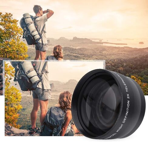 Cameras 58MM 2X Magnification Universal Teleconverter Telephoto Lens in Saudi Arabia