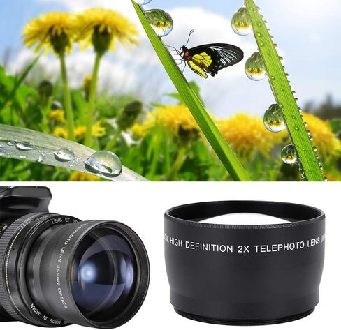Cameras 58MM 2X Magnification Universal Teleconverter Telephoto Lens in Saudi Arabia