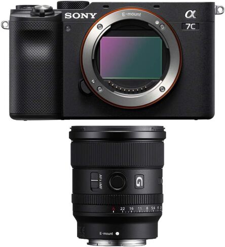 Sony Alpha a7C Full-Frame Compact Mirrorless Camera (Black) Bundle with FE 20mm f/1.8 G Lens (6 Items) in Saudi Arabia