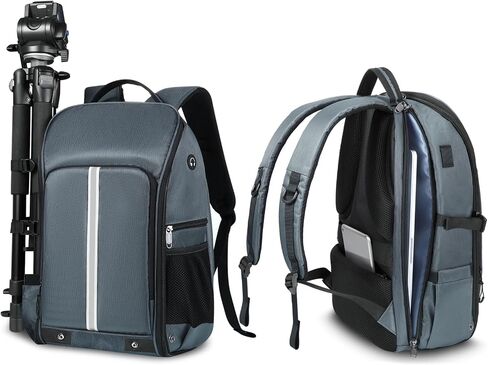 Camera Backpack，Camera Bag for DSLR/SLR,Camera Backpack Waterproof for Photographers Camera Case Compatible for Sony Nikon (Gray) in Saudi Arabia
