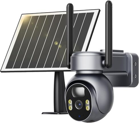 LIWAN 4G LTE Cellular Security Camera Wireless Outdoor (includes SIM Card), Solar Powered No WiFi Camera for Home, 360° Full Cover,2K HD Color Night Vision, PIR Motion & Siren Alerts in Saudi Arabia