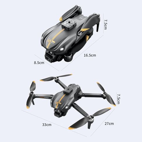 طائرة بدون طيار مع كاميرا 1080 بكسل HD FPV قابلة للطي للمبتدئين والأطفال، طائرة بدون طيار RC، وضع بدون رأس، مفتاح واحد للإقلاع/الأرض، رحلة طويلة 45 دقيقة، تثبيت الارتفاع، محرك بدون فرش، لعبة التحكم عن بعد (أسود) in Kuwait