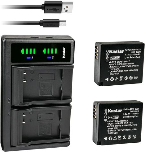 Kastar 4-Pack Battery and LTD2 USB Charger Replacement for Leica BP-DC15 Battery, Leica BC-DC15 Charger, Leica D-Lux Type 109, Leica D-Lux 7, Leica C-Lux Digital Cameras in Saudi Arabia
