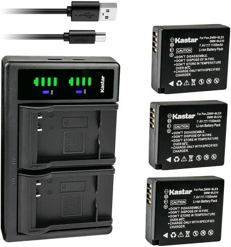 Kastar 4-Pack Battery and LTD2 USB Charger Replacement for Leica BP-DC15 Battery, Leica BC-DC15 Charger, Leica D-Lux Type 109, Leica D-Lux 7, Leica C-Lux Digital Cameras in Saudi Arabia