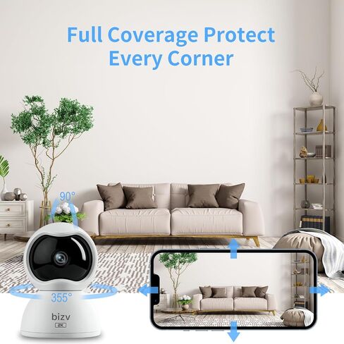 2K Pan/Tilt Indoor Security Camera,Pet Camera with Phone App, WiFi Cameras for Home Security Camera for Baby Monitor/2.4G, 2-Way Talk,Night Vision,Private Mode,Motion Tracking in Saudi Arabia