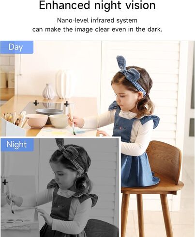 3MP FHD Indoor Security Camera，2.4G WiFi Pet Camera with Phone App，Home Security Camera for Dog/Baby Monitor/Elder Pan Tilt，24/7, 2-Way Talk, Human Detection, Motion Tracking, SD&Clould… in Saudi Arabia