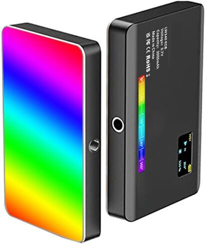 140 مصباح فيديو RGB، لوحة إضاءة كاميرا LED محمولة بالألوان الكاملة CRI 95+ 2500-9000K LED فيديو ضوء 26 تأثيرات مشهد، إضاءة LED DSLR قابلة للشحن من النوع C بقدرة 3000 مللي أمبير في الساعة لمدونات الفيديو والتصوير الفوتوغرافي والمؤتمرات in Kuwait