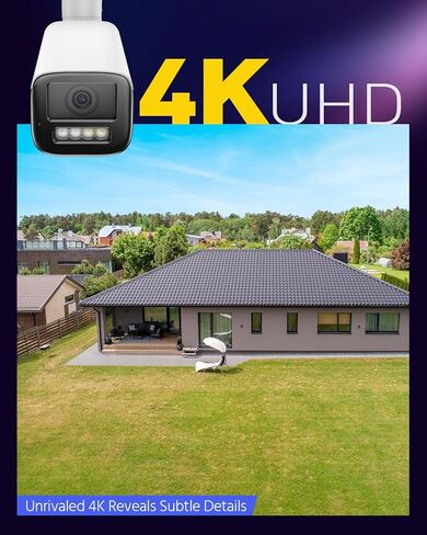 كاميرا أمان ANNKE 4K 8MP PoE مع صوت ثنائي الاتجاه، كاميرا IP متغيرة البؤرة مع عدسة 2.8 مم - 12 مم، تكبير بصري 4X، ضوء مزدوج ذكي، رؤية ليلية ملونة، اكتشاف الإنسان والمركبة، تخزين يصل إلى 512 جيجابايت in Kuwait