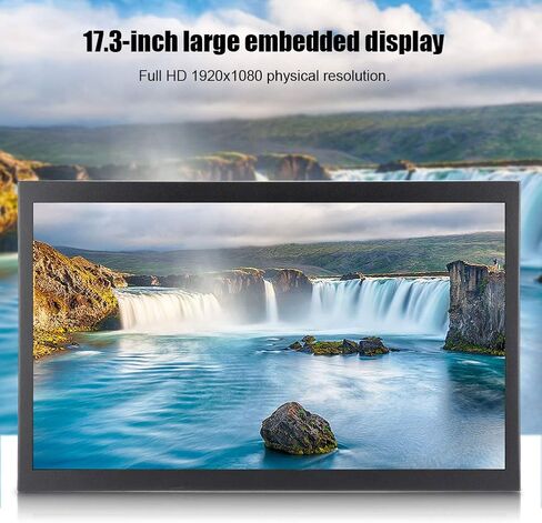17.3in 1920x1080 FHD Gaming Monitor, Wall Mounting Monitor with HDMI/VGA/AV/BNC/USB Input, Home Movie Monitor 1000:1 Contrast Ratio for PC, TV, CCTV, Camera, Drone(#1) in Saudi Arabia