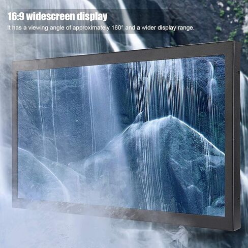17.3in 1920x1080 FHD Gaming Monitor, Wall Mounting Monitor with HDMI/VGA/AV/BNC/USB Input, Home Movie Monitor 1000:1 Contrast Ratio for PC, TV, CCTV, Camera, Drone(#1) in Saudi Arabia