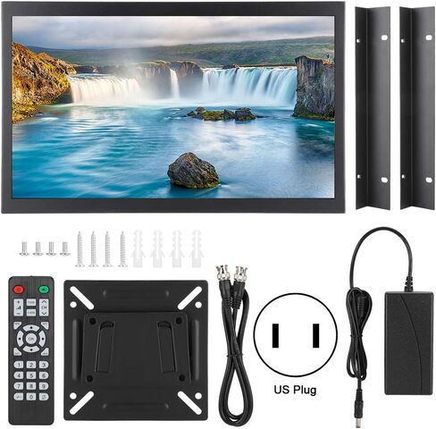 17.3in 1920x1080 FHD Gaming Monitor, Wall Mounting Monitor with HDMI/VGA/AV/BNC/USB Input, Home Movie Monitor 1000:1 Contrast Ratio for PC, TV, CCTV, Camera, Drone(#1) in Saudi Arabia