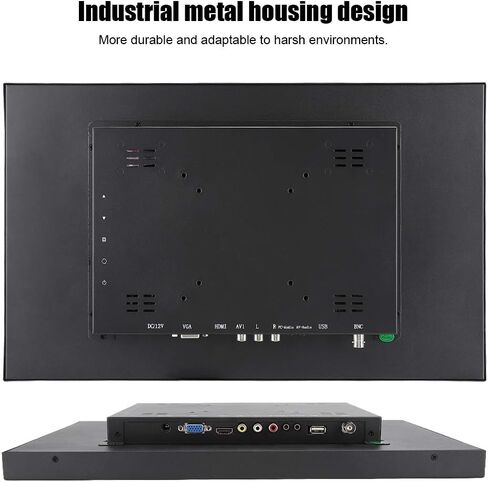 17.3in 1920x1080 FHD Gaming Monitor, Wall Mounting Monitor with HDMI/VGA/AV/BNC/USB Input, Home Movie Monitor 1000:1 Contrast Ratio for PC, TV, CCTV, Camera, Drone(#1) in Saudi Arabia