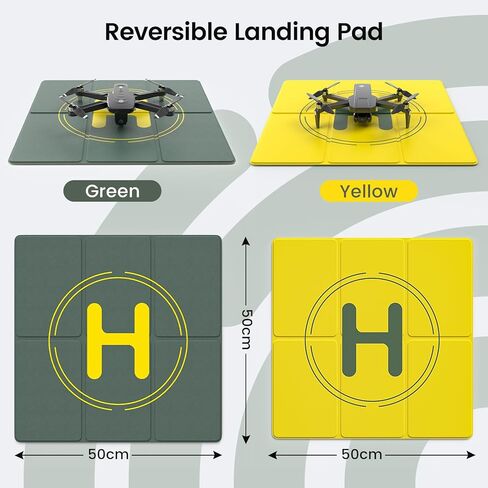 Drone Landing Pad, Holy Stone 50cm/19.68in Universal Portable Luminous Waterproof Foldable Helipad for RC Drones Helicopter, DJI Phantom 3/4/Mavic Pro/Inspire, Holy Stone Drone in Kuwait