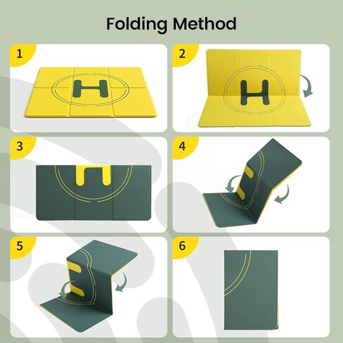 Drone Landing Pad, Holy Stone 50cm/19.68in Universal Portable Luminous Waterproof Foldable Helipad for RC Drones Helicopter, DJI Phantom 3/4/Mavic Pro/Inspire, Holy Stone Drone in Kuwait