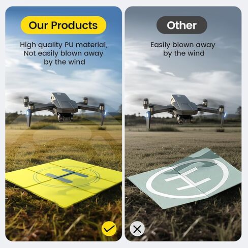 Drone Landing Pad, Holy Stone 50cm/19.68in Universal Portable Luminous Waterproof Foldable Helipad for RC Drones Helicopter, DJI Phantom 3/4/Mavic Pro/Inspire, Holy Stone Drone in Kuwait