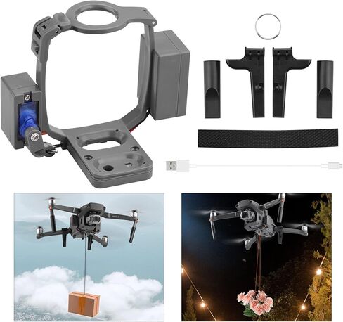 نظام O'woda Airdrop لجهاز DJI Mavic Air 2S، جهاز نقل توصيل الحمولة بدون طيار بمشبك Airdropper لحفلات الزفاف، طعم الصيد بدون طيار، البحث والإنقاذ متوافق مع ملحق DJI Mavic Air 2 / Air 2S in Saudi Arabia