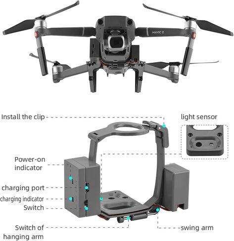 نظام O'woda Airdrop لجهاز DJI Mavic Air 2S، جهاز نقل توصيل الحمولة بدون طيار بمشبك Airdropper لحفلات الزفاف، طعم الصيد بدون طيار، البحث والإنقاذ متوافق مع ملحق DJI Mavic Air 2 / Air 2S in Saudi Arabia
