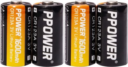 CR123A Lithium 3V Photo Disposal Batteries with Battery Storage Box, 12-20 Pack 1600mAh CR123A Batteries for Arlo Cameras, Polaroid, Microphones, Flashlight, Non-Rechargeable (4pcs) in Saudi Arabia