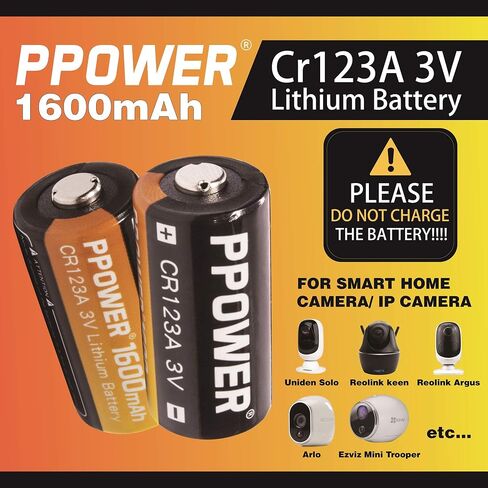 CR123A Lithium 3V Photo Disposal Batteries with Battery Storage Box, 12-20 Pack 1600mAh CR123A Batteries for Arlo Cameras, Polaroid, Microphones, Flashlight, Non-Rechargeable (4pcs) in Saudi Arabia