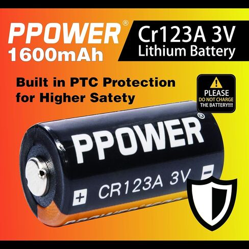 CR123A Lithium 3V Photo Disposal Batteries with Battery Storage Box, 12-20 Pack 1600mAh CR123A Batteries for Arlo Cameras, Polaroid, Microphones, Flashlight, Non-Rechargeable (4pcs) in Saudi Arabia