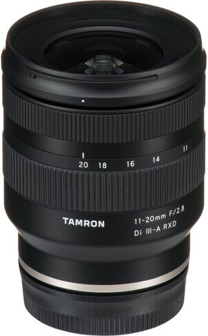 Tamron 11-20mm f/2.8 Di III-A RXD Lens for Sony E (AFB060S-700) Intl Model Bundle with 64GB SD Card + Lens Case + Wireless Remote + Tripod + 3-Piece Filter Kit + Wide Angle Lens + Lens Cleaning Kit in Saudi Arabia