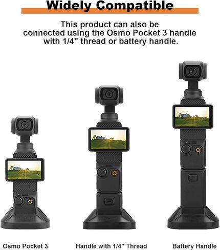 Camera Mount Stand Base for DJI Osmo Pocket 3, Non-Slip Stable Desktop Mount Support Base Gimbal Support Adapter for DJI Osmo Pocket 3 Accessories in Kuwait