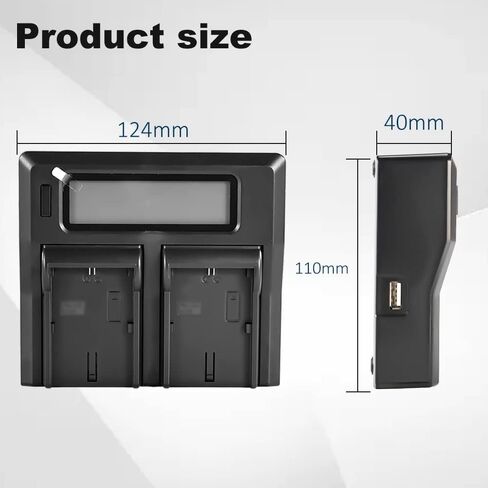 DSTE Replacement for 1.5A Dual Battery Charger Compatible Jvc BN-VF808U BN-VF815U BN-VF823U BN-VF908U with USB Port in Saudi Arabia