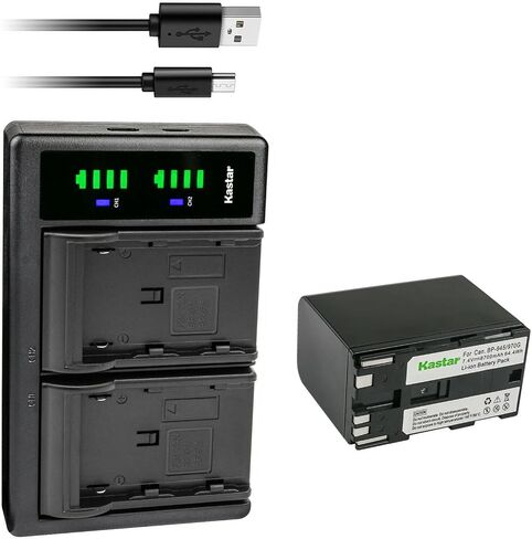 Kastar LTD2 USB Battery Charger Replacement for Canon XF205, XF300, XF305, XH-G1 HDV, XH-G1S, XH-G1S HD, XL-H1A, XL-H1S, XL-H1S HD, XL-1, XL-1S, XL-2 Camera, Canon BP-970G BP-975 Battery in Saudi Arabia