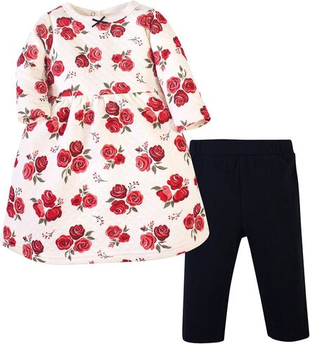 Hudson Baby Unisex Baby Quilted Cotton Dress and Leggings in Kuwait