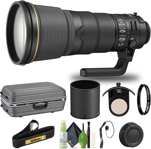 نيكون - عدسة AF-S NIKKOR مقاس 400 مم f/2.8E FL ED VR لكاميرات DSLR (2217) + حافظة الغطاء + مجموعة التنظيف (متجددة) in Saudi Arabia