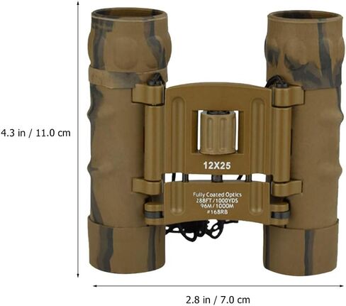 BESPORTBLE 12x25 مناظير جيب صغيرة للبالغين مجهر لمشاهدة الطيور والحفلات الموسيقية ومسرح الأوبرا والسفر والألعاب الرياضية الخارجية (مموهة) in Kuwait