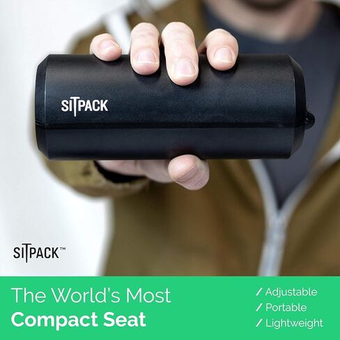 كرسي Sitpack 2.0 صغير الحجم قابل للطي وخفيف الوزن | كرسي مرتفع قابل للتعديل ومحمول | الصيد، المشي لمسافات طويلة، السفر، مهرجان الموسيقى، الحفلة الموسيقية، حقيبة الظهر، صيد الأسماك | مقعد قابل للطي يصل إلى 245 رطلاً in Kuwait