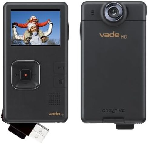 Creative Labs Vado HD 720p Pocket Video Camcorder with 8 GB Video Storage and 2x Digital Zoom (Black) OLD MODEL in Kuwait