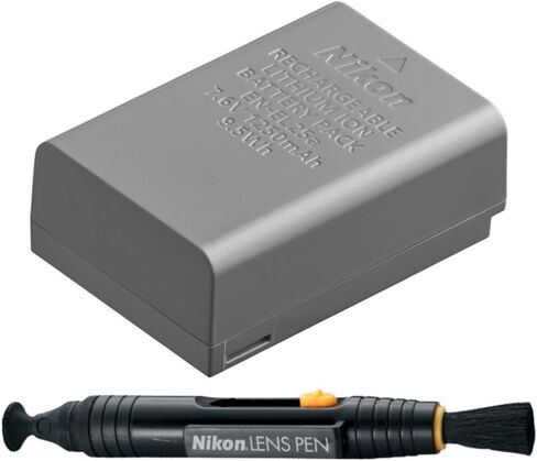 Nikon EN-EL25a High-Capacity Rechargeable Lithium-Ion Camera Battery - 10% More Power for Prolonged Shooting - Long-Lasting Replacement Battery Pack Bundle with Cleaning Lenspen (2 Items) in Saudi Arabia