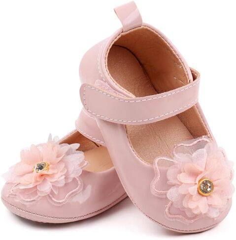 SABATUTU فستان زفاف الأميرة للفتيات الصغيرات من SABATUTU حذاء ماري جين مسطح، حذاء خفيف الوزن للأطفال الصغار بنعل ناعم لمرحلة ما قبل المشي in Kuwait