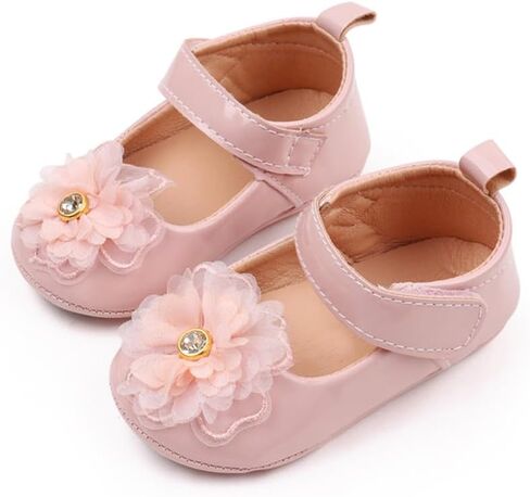 SABATUTU فستان زفاف الأميرة للفتيات الصغيرات من SABATUTU حذاء ماري جين مسطح، حذاء خفيف الوزن للأطفال الصغار بنعل ناعم لمرحلة ما قبل المشي in Kuwait