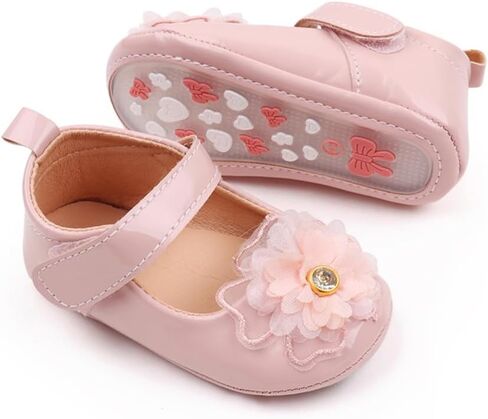 SABATUTU فستان زفاف الأميرة للفتيات الصغيرات من SABATUTU حذاء ماري جين مسطح، حذاء خفيف الوزن للأطفال الصغار بنعل ناعم لمرحلة ما قبل المشي in Kuwait