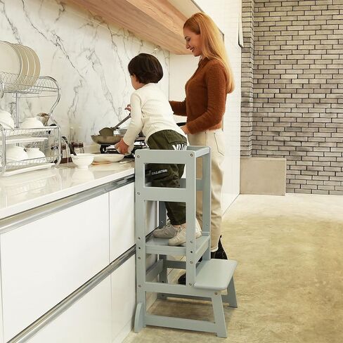 SDADI Adjustable Height Kitchen Step Stool,Kids Learning Stool,Mothers' Helper LT05B in Kuwait