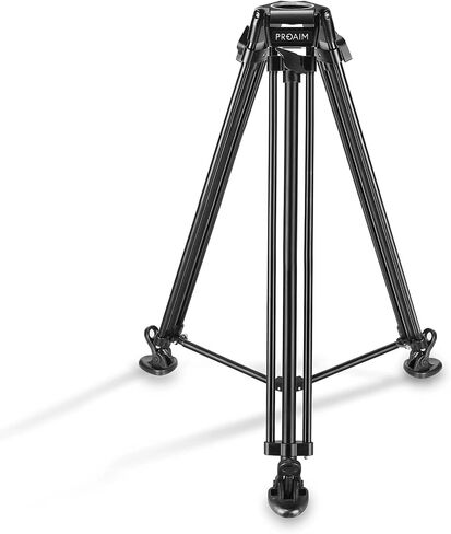 Proaim 75mm Telescopic Tripod Stand w/Tripod Shoes for DSLR Video Camera, Slider, Jib/Crane & Fluid Head. Payload up to 35kg/77lb. for Travel, Photography, Videography & Filmmaking (CST-75) in Saudi Arabia