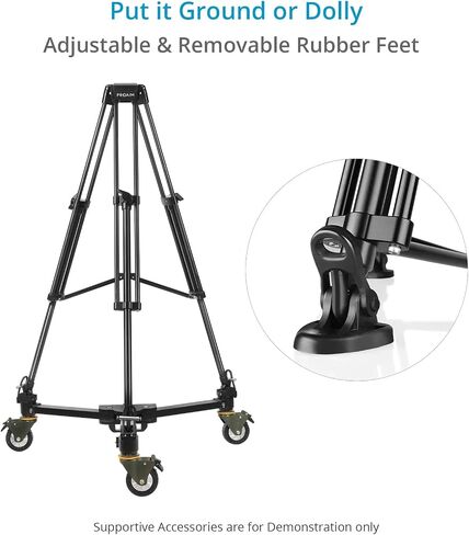 Proaim 75mm Telescopic Tripod Stand w/Tripod Shoes for DSLR Video Camera, Slider, Jib/Crane & Fluid Head. Payload up to 35kg/77lb. for Travel, Photography, Videography & Filmmaking (CST-75) in Saudi Arabia