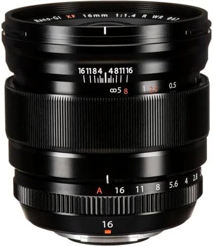 مجموعة عدسات Fujifilm XF16mm f1.4 R WR مع منفاخ Pixel Hurricane وقارئ بطاقات 3 في 1 والمزيد (مرخصة من الولايات المتحدة الأمريكية بضمان Fujifilm) | فوجي 16 ملم F1.4 in Kuwait