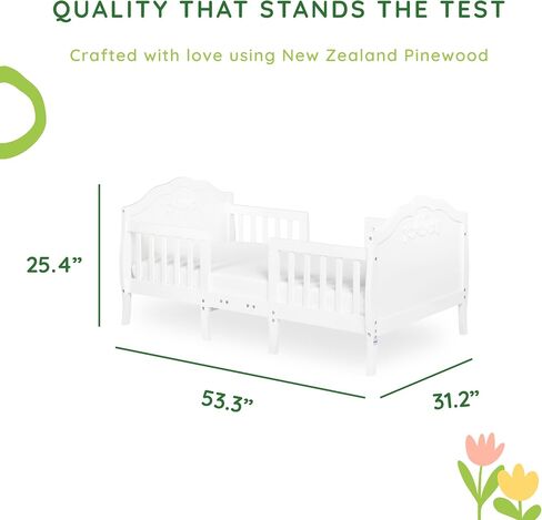 سرير الأطفال الصغار SweetPea Baby Rose 3 في 1 قابل للتحويل باللون اللافندر، معتمد من Greenguard Gold، معتمد من JPMA، قضبان أمان، مصنوع من خشب الصنوبر النيوزيلندي المستدام in Saudi Arabia