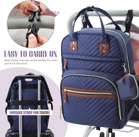 Tuwubi Diaper Bag Backpack, Baby Essentials Travel Tote Bag | Multi function Water-Resistant Backpacks, Travel Essentials with Stroller Straps & Pacifier Case(Grey) in Saudi Arabia