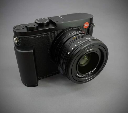 Lim's Design LC-Q2DBK Metal Grip Genuine Leather Camera Half Case for Leica Q2, Black in Saudi Arabia